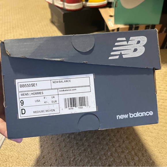 New Balance 550 Men\'s Sneaker White Red, Size 9 BB550SE1 main image 5